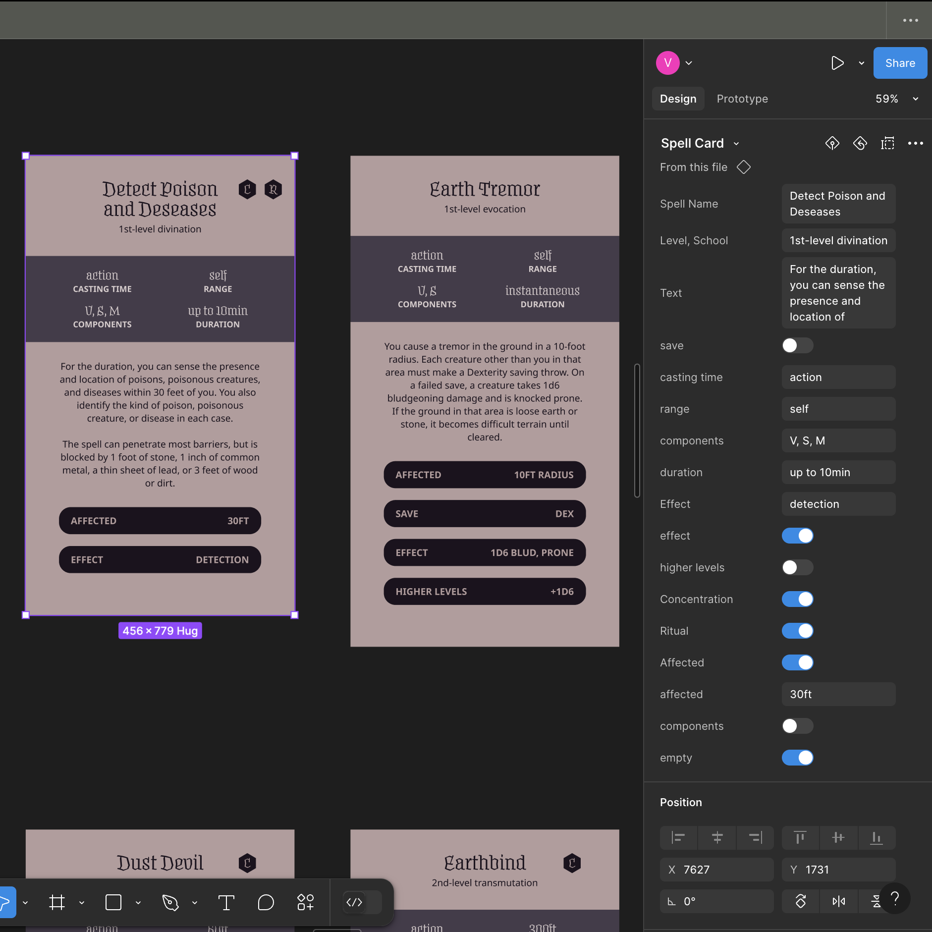 Screenshot von einem Figmaworkspace